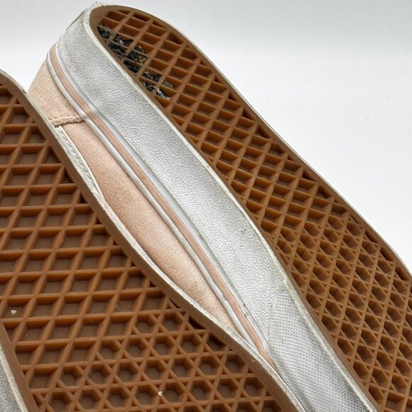 Vans Womens Old Skool Sneakers Size 8.5 Pink Canvas Lace Up Skate Shoes Low Top - Picture 6 of 7